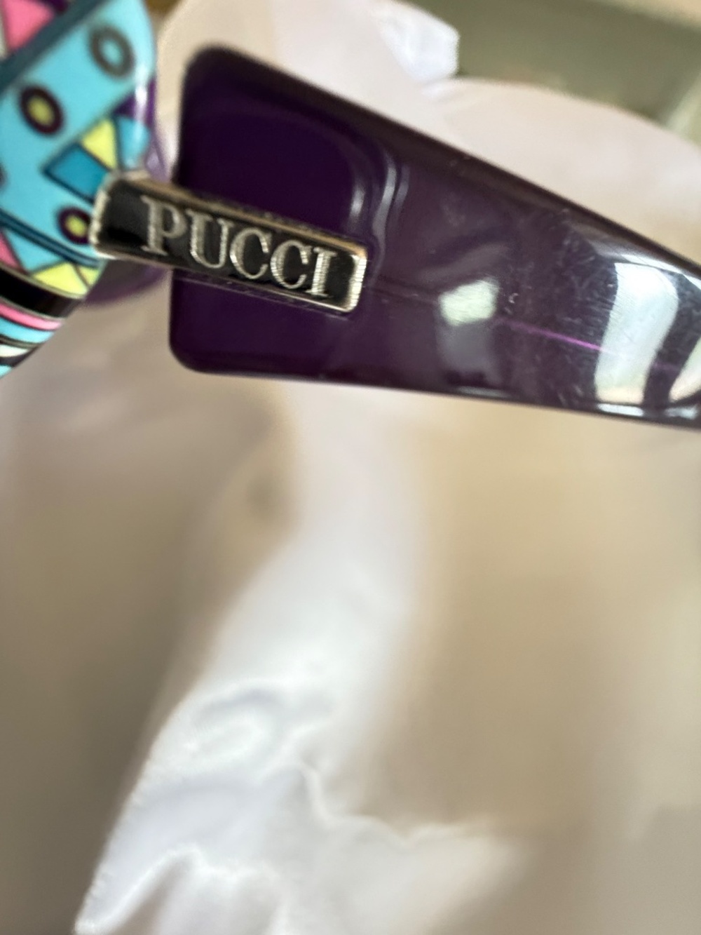 Emilio Pucci Women's Sunglasses Purple FRAMES ONLY Cold Insert Italy EP619S - Picture 8 of 11